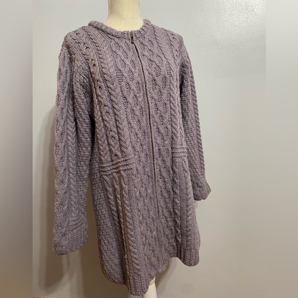 Kilronan Knitwear merino wool zip up sweater